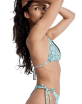 Wildside Tiki Tri Bikini Top in Oil Green Wildside Paisley