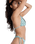 Wildside Tiki Tri Bikini Top in Oil Green Wildside Paisley
