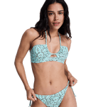 Wildside Bandeau Bikini Top in Oil Green Wildside Paisley