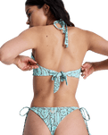 Wildside Bandeau Bikini Top in Oil Green Wildside Paisley