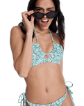 Wildside Bandeau Bikini Top in Oil Green Wildside Paisley