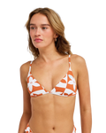 Hazy Days Tri Bikini Top in Ginger Spice Flora