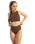 The Roxy Womens Roxy Pro Wave Highwaist Bikini Bottoms in Chocolate Plum Polkabiscus
