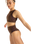 The Roxy Womens Roxy Pro Wave Highwaist Bikini Bottoms in Chocolate Plum Polkabiscus