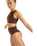 The Roxy Womens Roxy Pro Wave Highwaist Bikini Bottoms in Chocolate Plum Polkabiscus