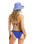 The Roxy Womens Aruba Tie Side Moderate Bikini Bottoms in Dazzling Blue