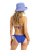 The Roxy Womens Aruba Tie Side Moderate Bikini Bottoms in Dazzling Blue