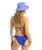The Roxy Womens Aruba Tie Side Moderate Bikini Bottoms in Dazzling Blue