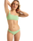 The Roxy Womens Aruba Moderate Bikini Bottoms in Sprucestone