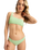 The Roxy Womens Aruba Moderate Bikini Bottoms in Sprucestone