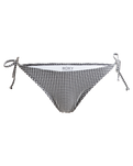 The Roxy Womens Gingham Cheeky Tie Side Bikini Bottoms in Anthracite