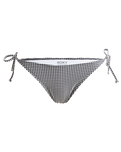 The Roxy Womens Gingham Cheeky Tie Side Bikini Bottoms in Anthracite