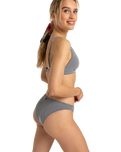 The Roxy Womens Gingham Bikini Bottoms in Anthracite