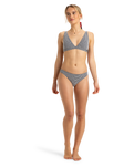 The Roxy Womens Gingham Bikini Bottoms in Anthracite