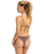 The Roxy Womens Lasca Tie Side Cheeky Bikini Bottoms in Deep Taupe