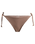 The Roxy Womens Lasca Tie Side Cheeky Bikini Bottoms in Deep Taupe
