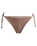 The Roxy Womens Lasca Tie Side Cheeky Bikini Bottoms in Deep Taupe