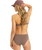 The Roxy Womens Lasca Hipster Bikini Bottoms in Deep Taupe