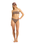 The Roxy Womens Lasca Hipster Bikini Bottoms in Deep Taupe