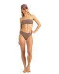 The Roxy Womens Lasca Hipster Bikini Bottoms in Deep Taupe