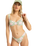 The Roxy Womens Hibiscus Daze High Leg Cheeky Bikini Bottoms in Basil Party Waves