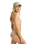 The Roxy Womens Hibiscus Daze High Leg Cheeky Bikini Bottoms in Basil Party Waves