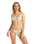 The Roxy Womens Hibiscus Daze Hipster Bikini Bottoms in Basil Party Waves