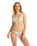 The Roxy Womens Hibiscus Daze Hipster Bikini Bottoms in Basil Party Waves