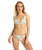 The Roxy Womens Hibiscus Daze Hipster Bikini Bottoms in Basil Party Waves