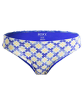 The Roxy Womens Artsy Tile Hipster Bikini Bottoms in Dazzling Blue Tile