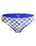 The Roxy Womens Artsy Tile Hipster Bikini Bottoms in Dazzling Blue Tile