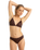 The Roxy Womens Roxy Pro The Snap Cheeky Bikini Bottoms in Chocolate Plum Polkabiscus