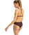 The Roxy Womens Roxy Pro The Snap Cheeky Bikini Bottoms in Chocolate Plum Polkabiscus