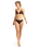 The Roxy Womens Roxy Pro The Snap Cheeky Bikini Bottoms in Chocolate Plum Polkabiscus