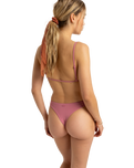 The Roxy Womens Beach Classics Tanga Bikini Bottoms in Heather Rose