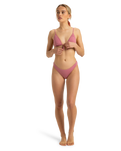 The Roxy Womens Beach Classics Tanga Bikini Bottoms in Heather Rose