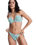 Wildside Paisley Tanga Cheeky Bikini Bottoms in Oil Green Wildside Paisley