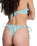 Wildside Paisley Tanga Cheeky Bikini Bottoms in Oil Green Wildside Paisley