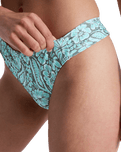 Wildside Paisley Moderate Bikini Bottoms in Oil Green Wildside Paisley