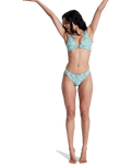 Wildside Paisley Moderate Bikini Bottoms in Oil Green Wildside Paisley
