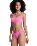 Paradise Moderate Bikini Bottoms in Sangria Sunset