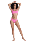 Paradise Moderate Bikini Bottoms in Sangria Sunset