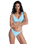 Palm Dreams Cheeky Bikini Bottoms in Tanager Turquoise