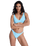 Palm Dreams Cheeky Bikini Bottoms in Tanager Turquoise