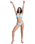 Palm Dreams Cheeky Bikini Bottoms in Tanager Turquoise