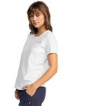 The Roxy Saturdaze T-Shirt in Snow White | Available at Anns Cottage
