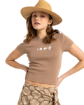 The Roxy Womens Beach Love T-Shirt in Portabella