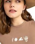 The Roxy Womens Beach Love T-Shirt in Portabella