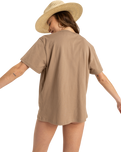 The Roxy Womens Hangloose Poster T-Shirt in Portabella