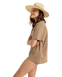The Roxy Womens Hangloose Poster T-Shirt in Portabella